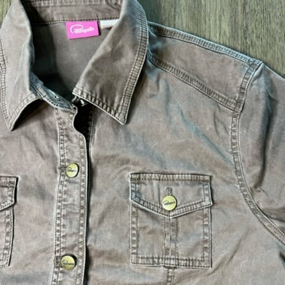 BUNDLE 3 FOR $18 Womens Brown Jacket Large Button Up Four Pocket Western - Picture 9 of 13